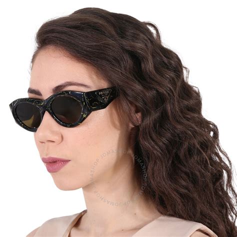 prada 20zs sunglasses|Prada Dark Brown Oval Ladies Sunglasses PR 20ZS 19D01T 53.